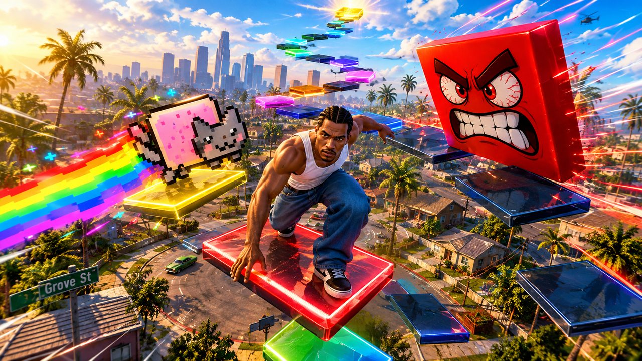 GTA Parkour para TikTok Live (GTA San Andreas)